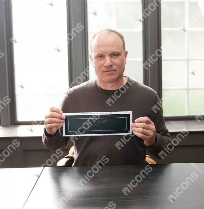 Icons Dennis Bergkamp Official UEFA Champions League Signed Plaque And Photo Frame