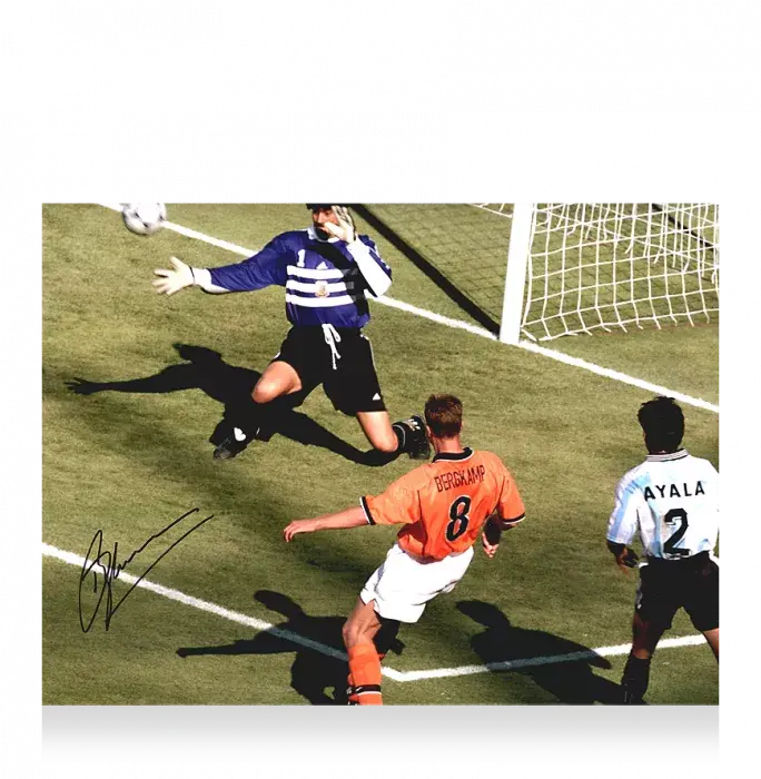 icons Dennis Bergkamp Signed Netherlands Photo: Iconic Goal vs Argentina