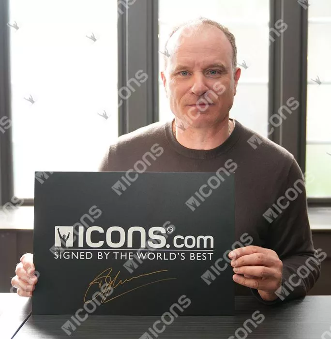 Icons Dennis Bergkamp Signed Nike Premier Football Boot In Deluxe Packaging