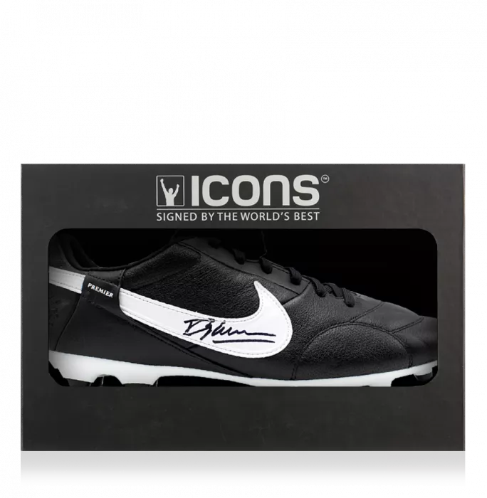 icons Dennis Bergkamp Signed Nike Premier Football Boot In Deluxe Packaging