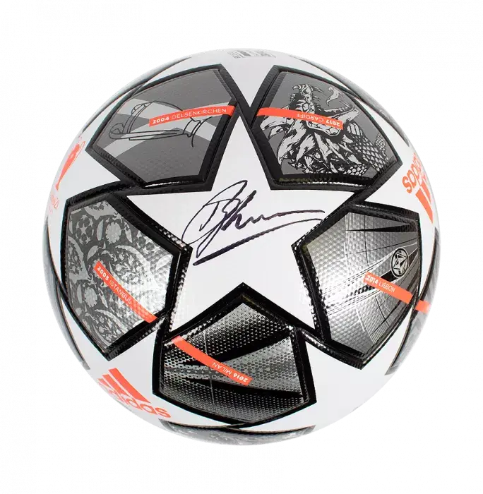 icons Dennis Bergkamp Signed UEFA Champions League Football