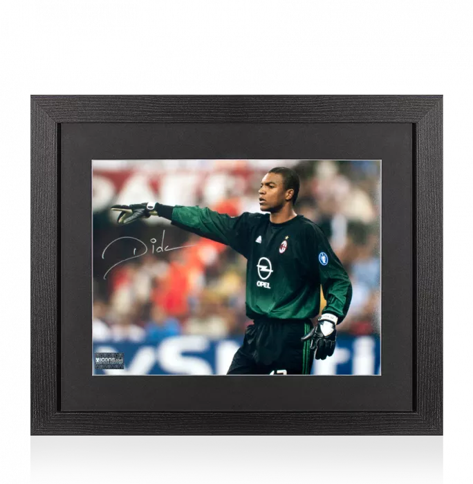 icons Dida Signed AC Milan Photo In Black Wooden Frame