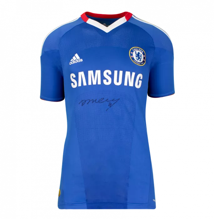 Icons Didier Drogba Front Signed Chelsea 2010-11 Home Shirt In Classic Frame