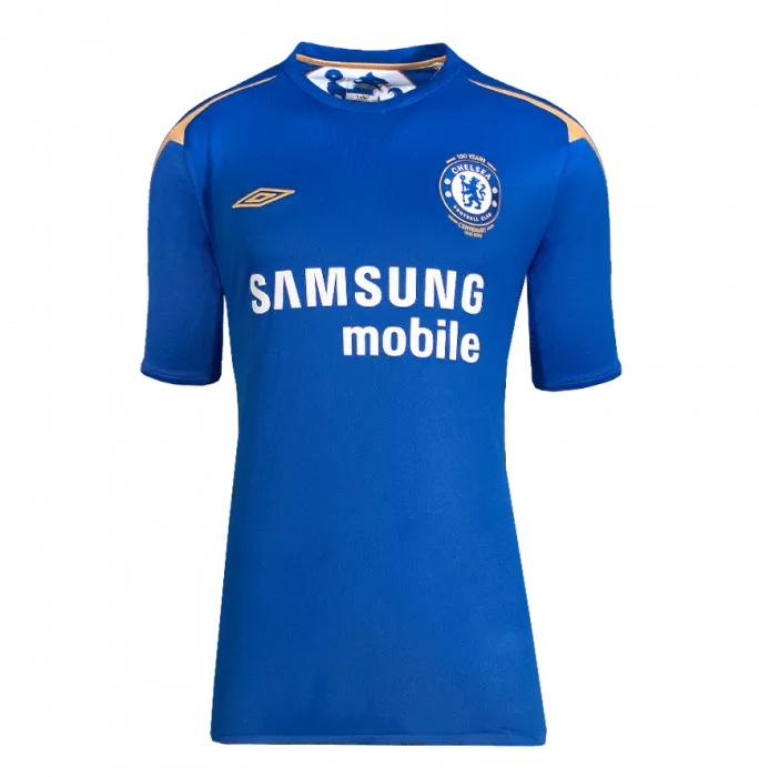 Icons Didier Drogba Official UEFA Champions League Back Signed And Framed Chelsea 2005-06 Centenary Home Shirt