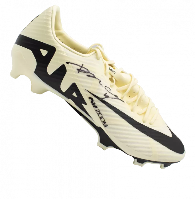 Icons Didier Drogba Official UEFA Champions League Signed Nike Vapor Boot In Photo Acrylic Case: Option 1