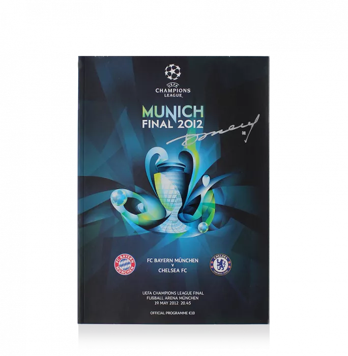 icons Didier Drogba Signed 2012 UEFA Champions League Final Programme
