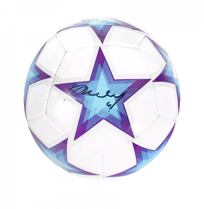 Icons Didier Drogba Signed UEFA Champions League Football In Acrylic Case