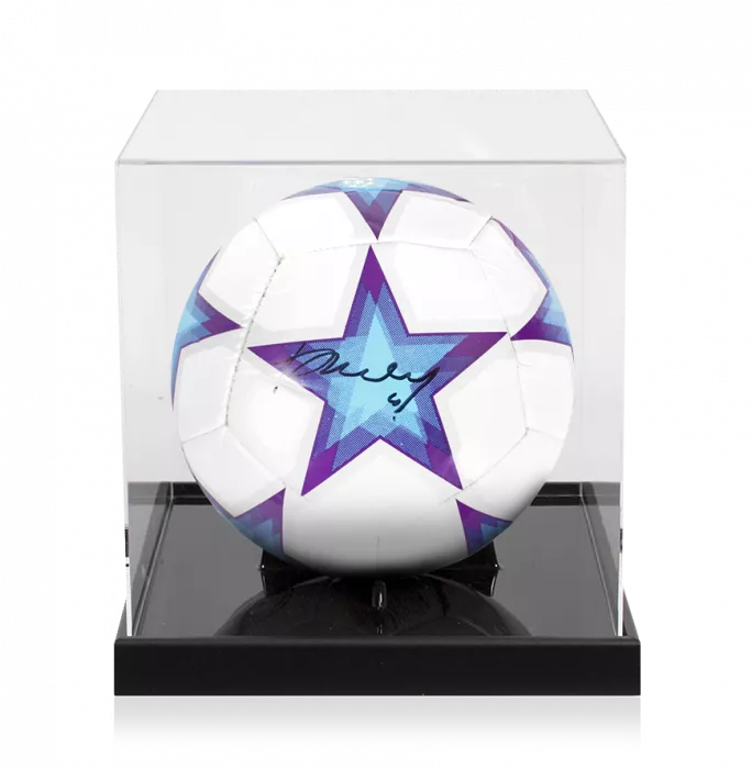 icons Didier Drogba Signed UEFA Champions League Football In Acrylic Case