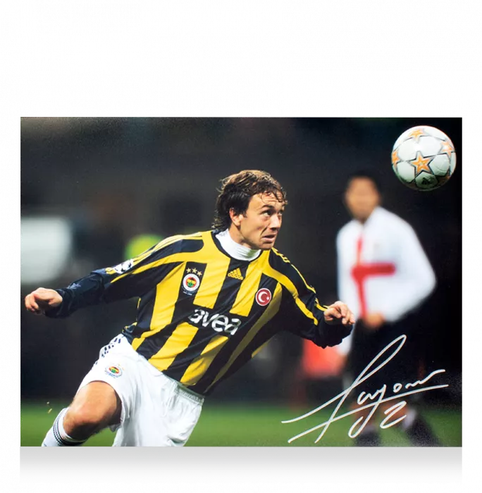 Icons Diego Lugano Signed Fenerbahce Photo In Black Wooden Frame