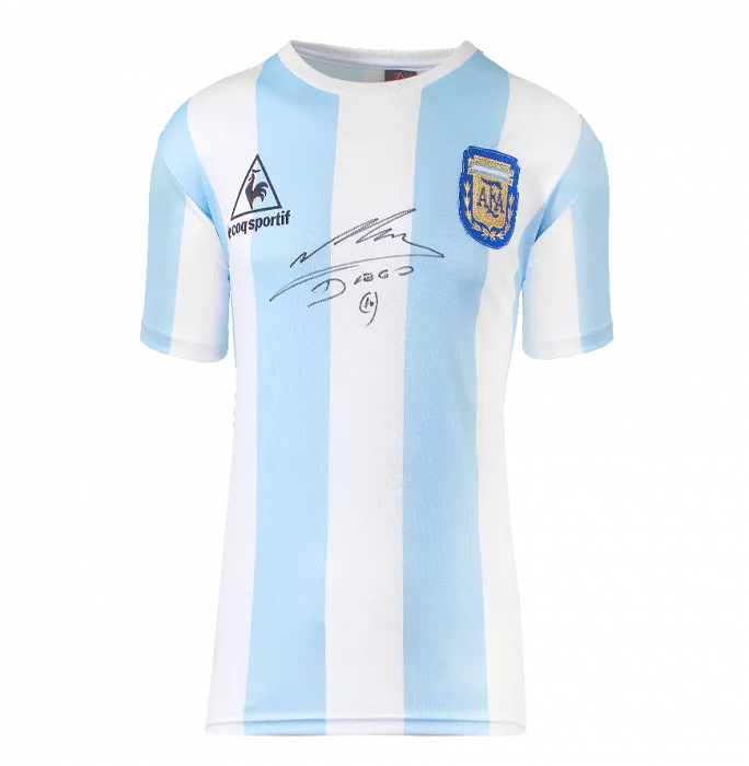 Icons Diego Maradona Front Signed Argentina 1986 Home Shirt In Classic Frame