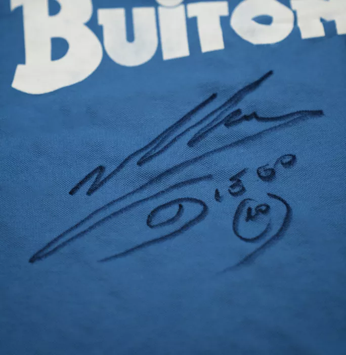 Icons Diego Maradona Front Signed SSC Napoli 1987-88 Home Shirt In Hero Frame: Option 1