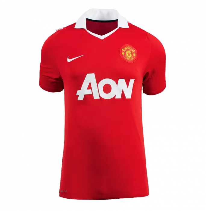 Icons Dimitar Berbatov Back Signed Manchester United 2010-11 Home Shirt In Hero Frame: Option 1