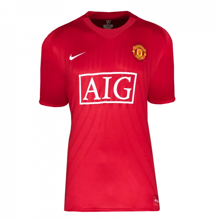 Icons Dimitar Berbatov Official UEFA Champions League Back Signed And Framed Manchester United 2007-09 Home Shirt