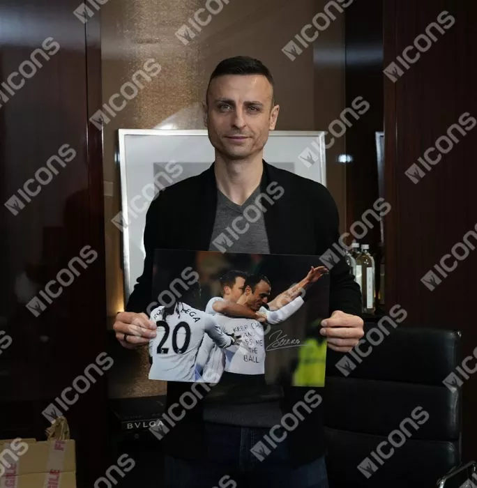 Icons Dimitar Berbatov Signed Fulham Photo In Black Wooden Frame: Keep Calm
