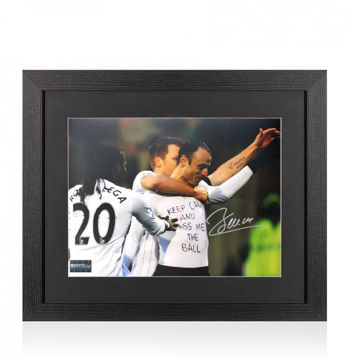 icons Dimitar Berbatov Signed Fulham Photo In Black Wooden Frame: Keep Calm
