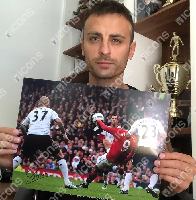 Icons Dimitar Berbatov Signed Manchester United Photo: Overhead Kick Vs Liverpool