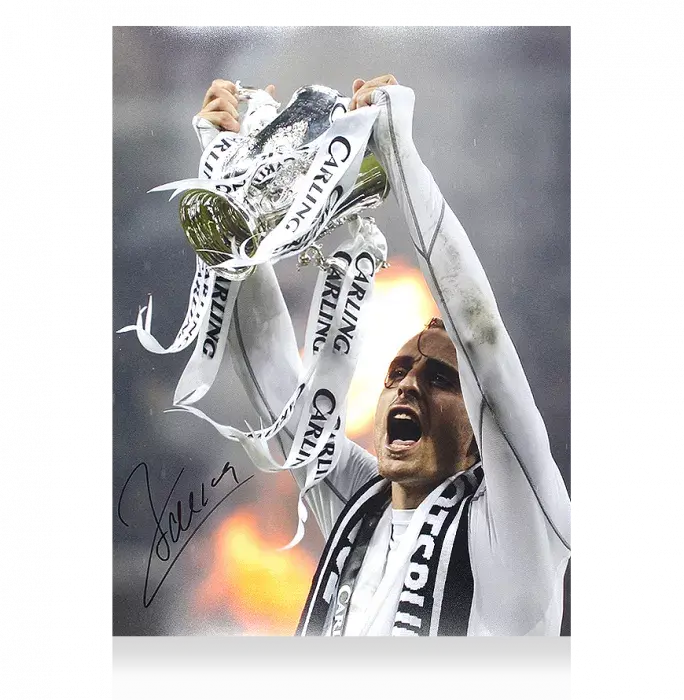 icons Dimitar Berbatov Signed Tottenham Hotspur Photo: 2008 League Cup Winner