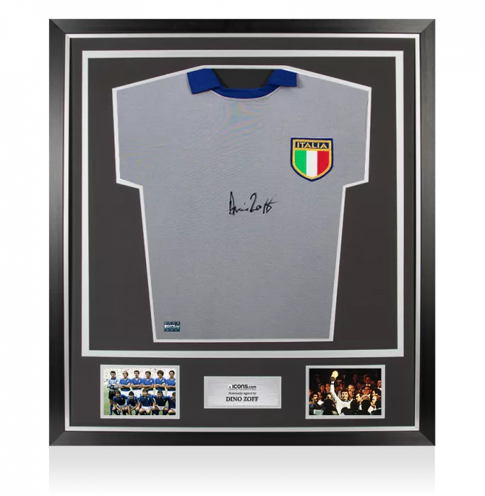 icons Dino Zoff Front Signed Italy 1982 Home Shirt In Classic Frame