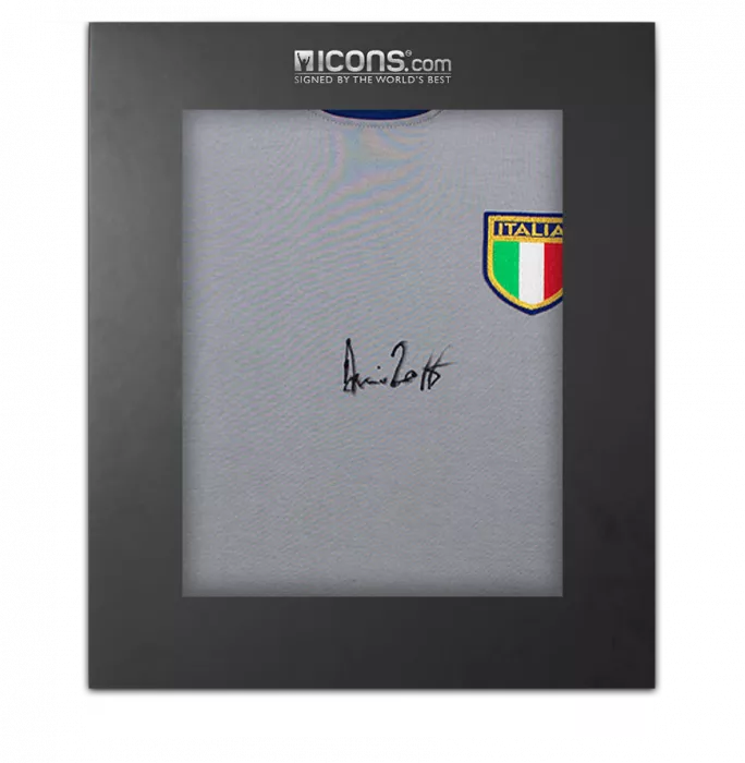 icons Dino Zoff Front Signed Italy 1982 Home Shirt In Deluxe Packaging