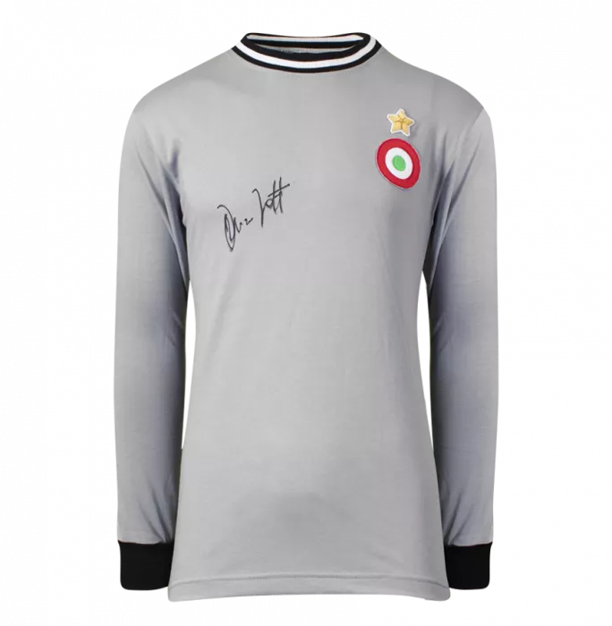 Icons Dino Zoff Front Signed Juventus Retro Home Shirt In Classic Frame