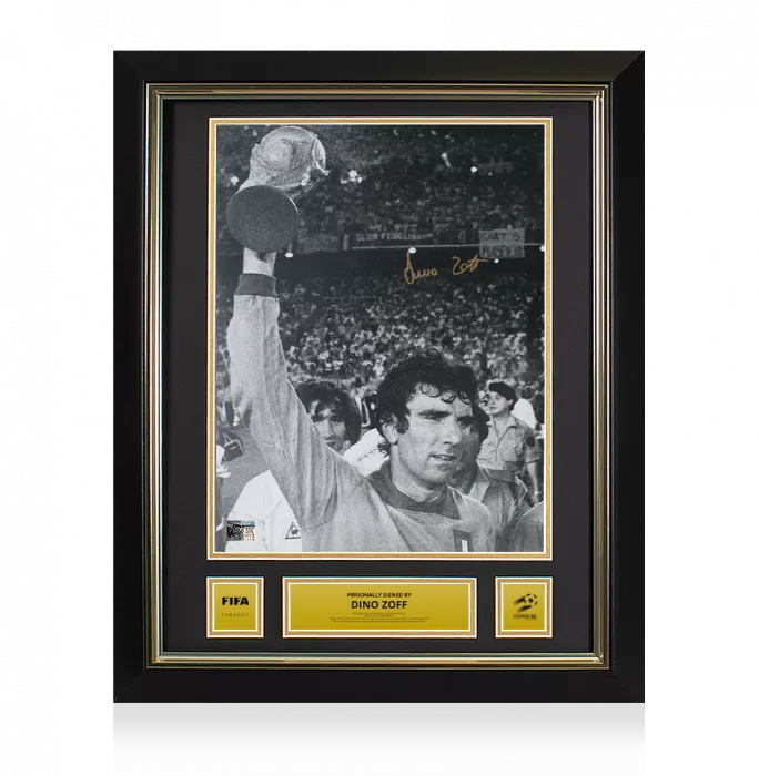 icons Dino Zoff Official 1982 FIFA World Cup™ Signed and Framed Italy Photo: 1982 Winner