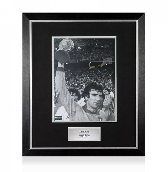 Icons Dino Zoff Signed Italy Photo In Premium Photo Frame: 1982 FIFA World Cup Winner