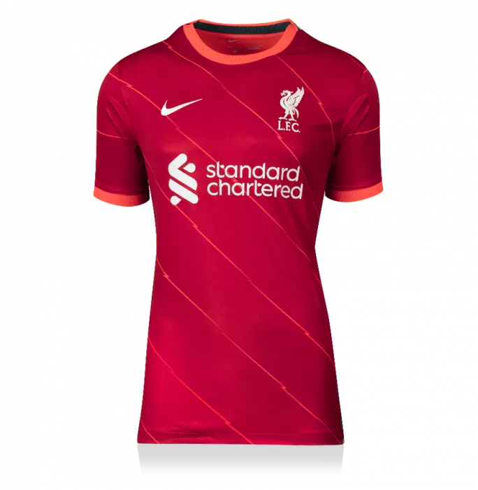 Icons Diogo Jota Back Signed Liverpool FC 2021-22 Home Shirt In Hero Frame: Option 1