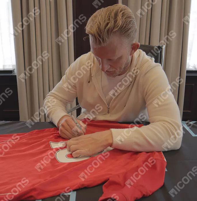Icons Dirk Kuyt Back Signed Liverpool FC 2010-12 Home Shirt