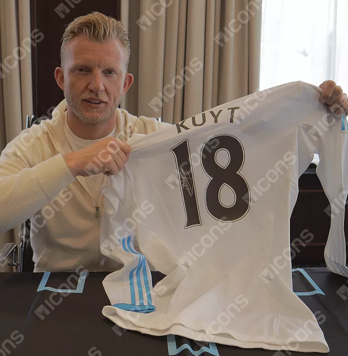 Icons Dirk Kuyt Back Signed Liverpool FC 2011-12 Third Shirt In Classic Frame: Player Issue Edition