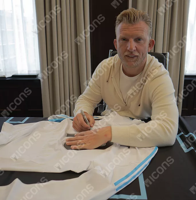 Icons Dirk Kuyt Back Signed Liverpool FC 2011-12 Third Shirt In Classic Frame: Player Issue Edition
