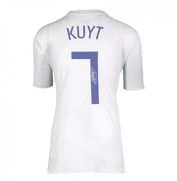 icons Dirk Kuyt Back Signed Netherlands 2006-07 Away Shirt
