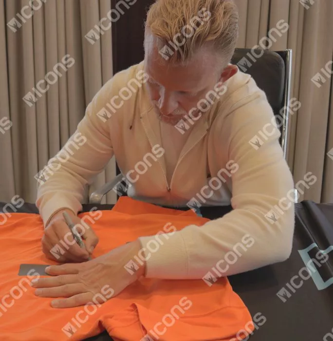 Icons Dirk Kuyt Back Signed Netherlands 2006-08 Home Shirt