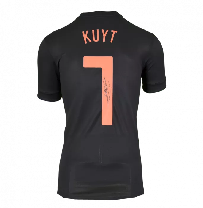 icons Dirk Kuyt Back Signed Netherlands 2012-13 Away Shirt