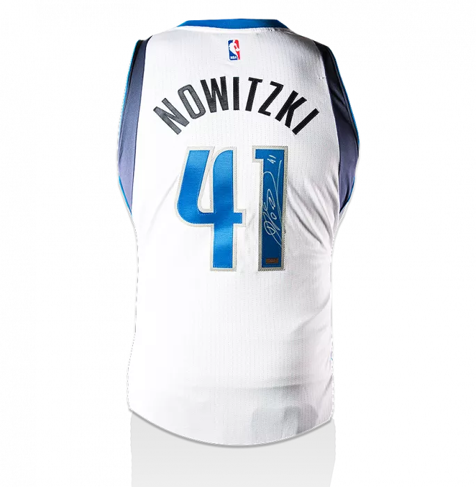icons Dirk Nowitzki Back Signed Dallas Mavericks Jersey