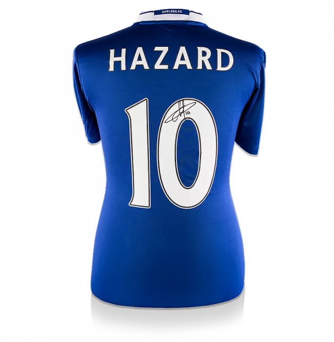 icons Eden Hazard Back Signed Chelsea 2016-17 Home Shirt