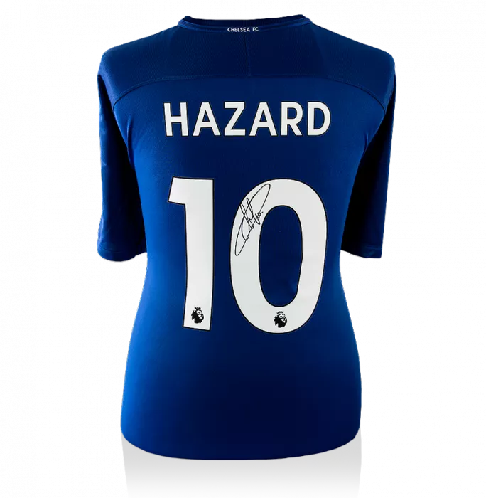 icons Eden Hazard Back Signed Chelsea 2017-18 Home Shirt