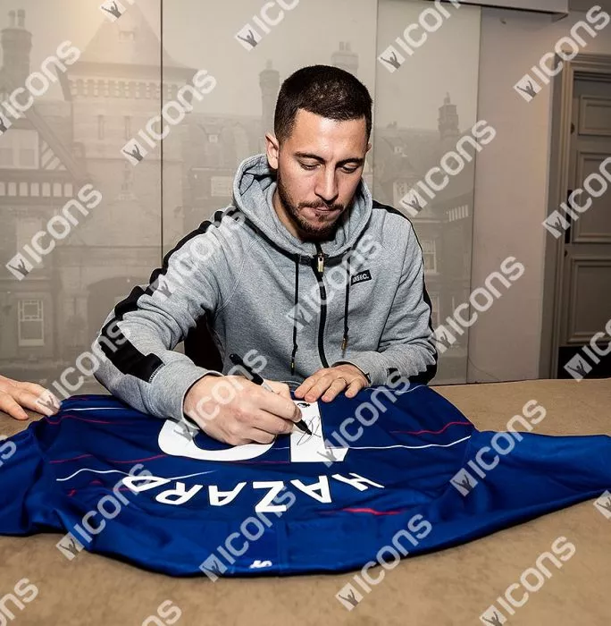 Icons Eden Hazard Back Signed Chelsea 2018-19 Home Shirt