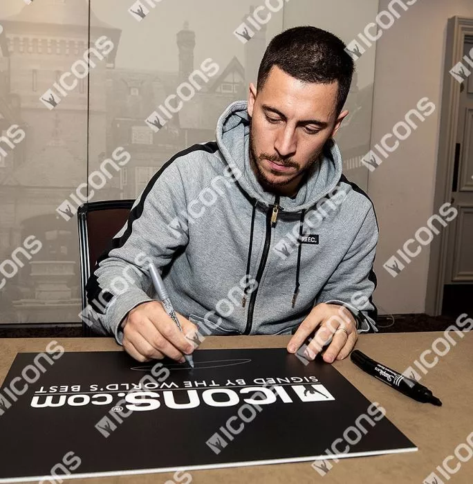 Icons Eden Hazard Back Signed Chelsea 2018-19 Home Shirt