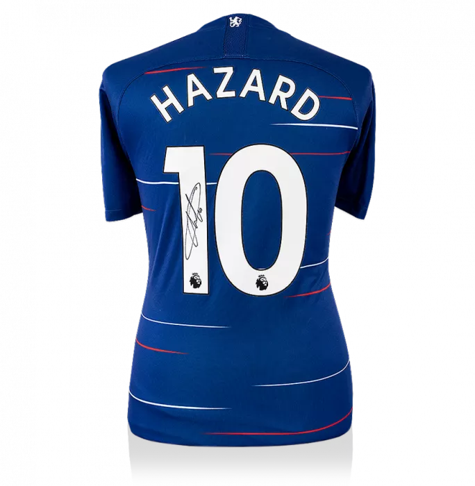 icons Eden Hazard Back Signed Chelsea 2018-19 Home Shirt