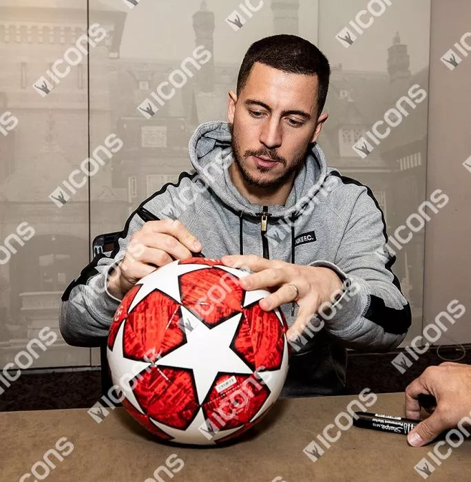 Icons Eden Hazard Signed 2018-19 UEFA Champions League Football