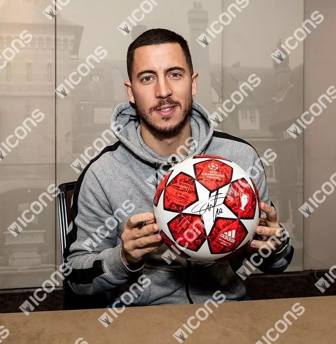 Icons Eden Hazard Signed 2018-19 UEFA Champions League Football