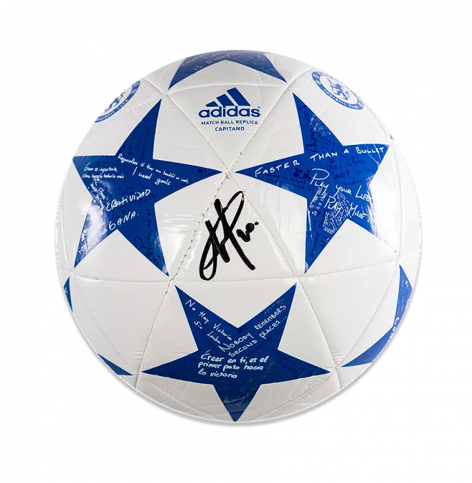 icons Eden Hazard Signed Chelsea UEFA Champions League Ball