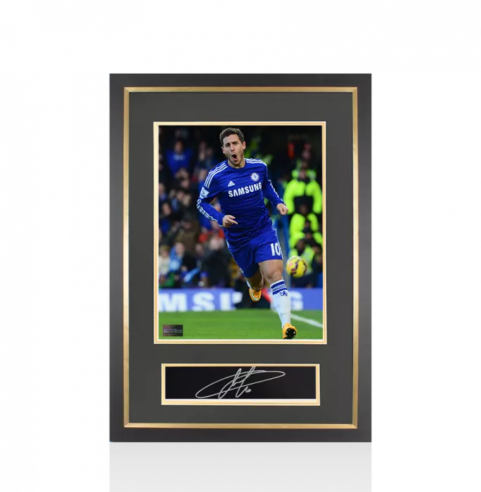 icons Eden Hazard Signed Plaque and Photo Frame: Chelsea Celebration