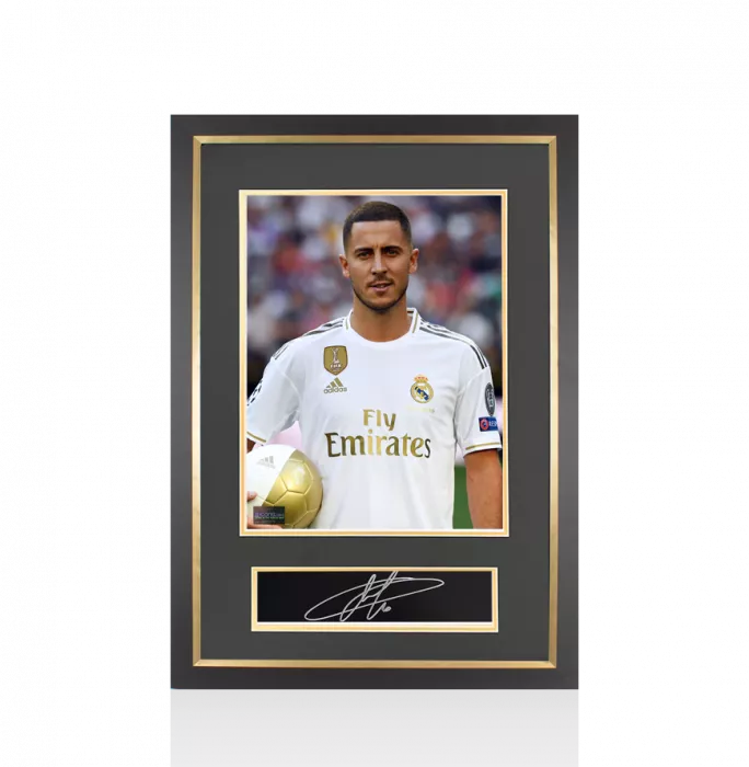 icons Eden Hazard Signed Plaque and Photo Frame: Real Madrid Star