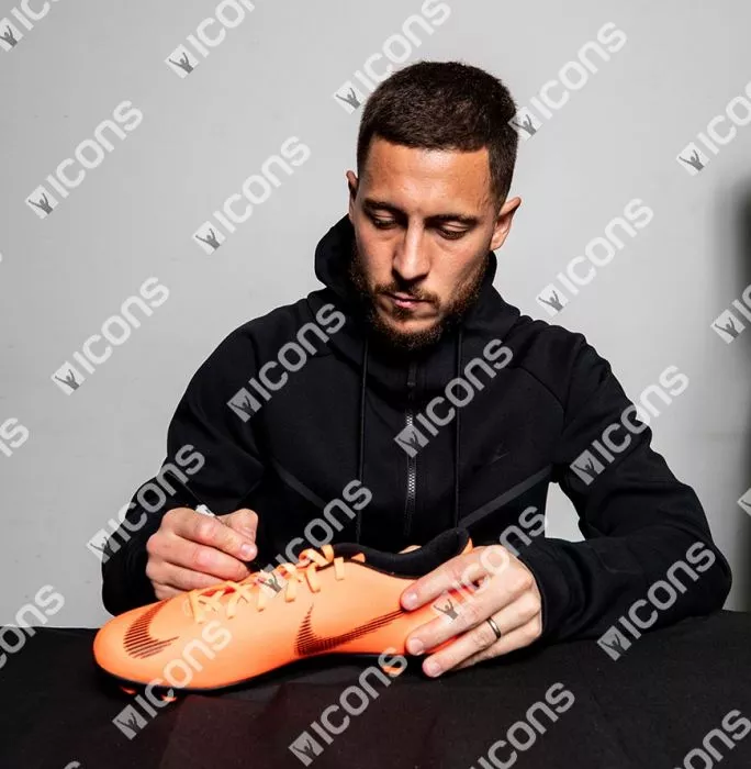 Icons Eden Hazard Signed Total Orange Nike Mercurial Vapor XII Boot