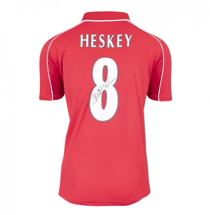 Icons Emile Heskey Back Signed Liverpool 2000-02 Home Shirt In Hero Frame: Option 1