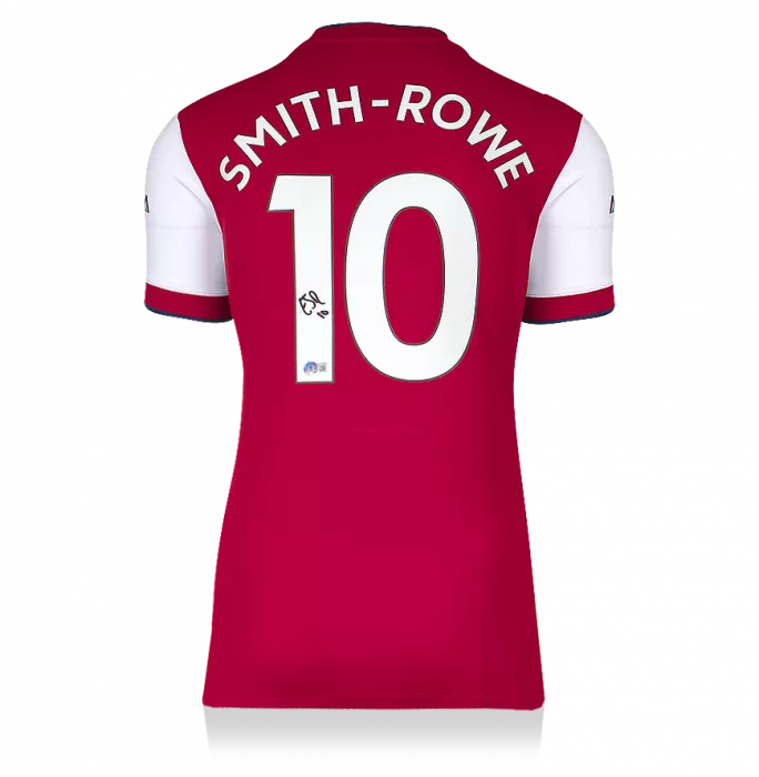 Icons Emile Smith Rowe Back Signed Arsenal 2021-22 Home Shirt