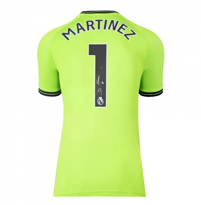 icons Emiliano Martinez Back Signed Aston Villa 2023-24 Away Goalkeeper Shirt: Signed in Silver