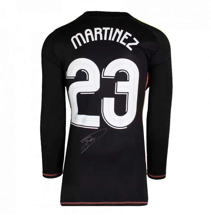 Icons Emiliano Martinez Back Signed Aston Villa 2024-25 Goalkeeper Shirt In Hero Frame: Option 1