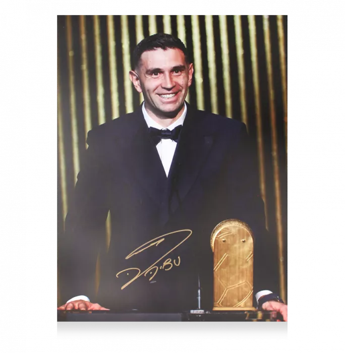 Icons Emiliano Martinez Official Ballon D'Or™ Signed And Framed Photo: 2024 Yachine Trophy Winner